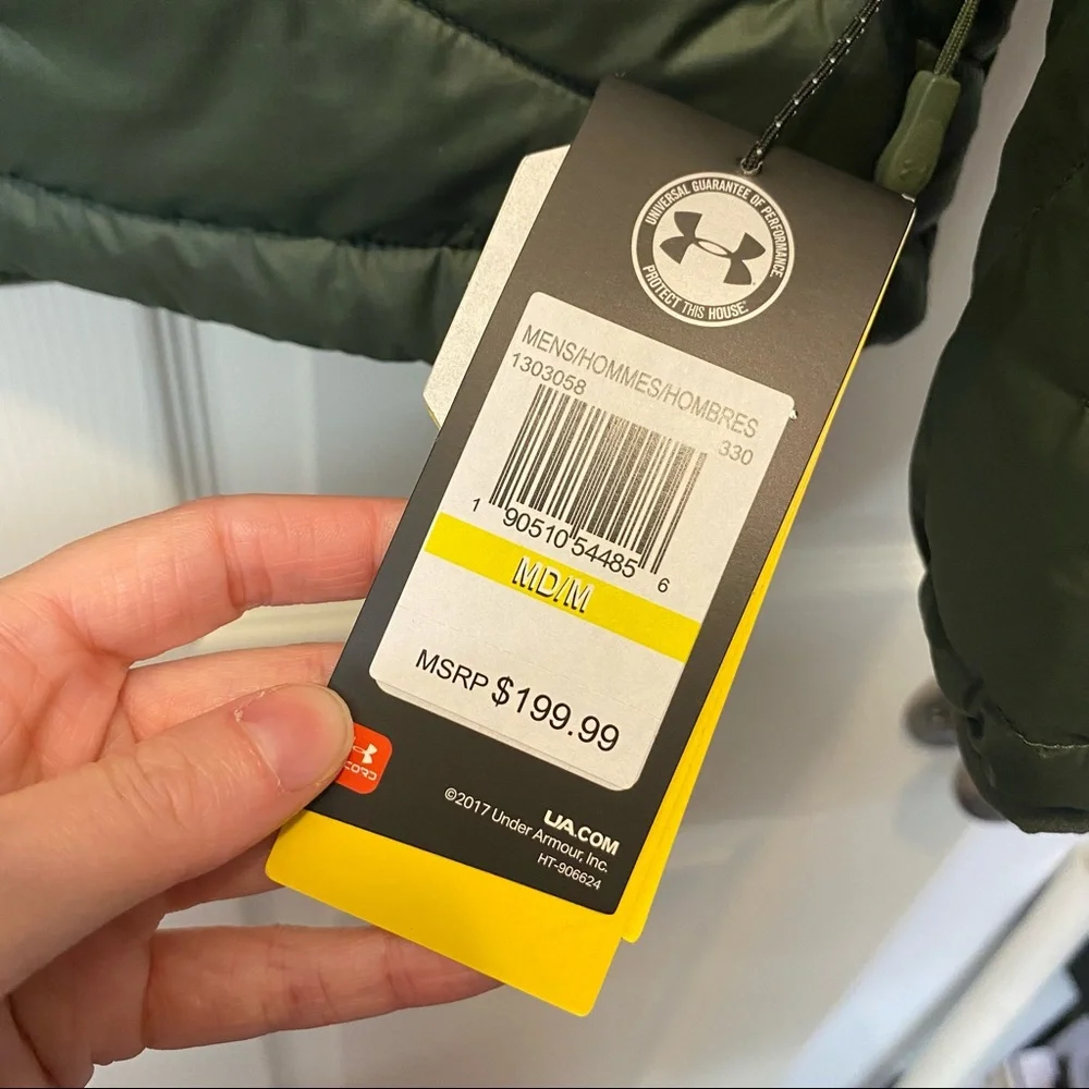 NEW Under Armour Mens Medium M Cold Gear Reactor Jacket Army Green ColdGear $199 - Picture 4 of 6